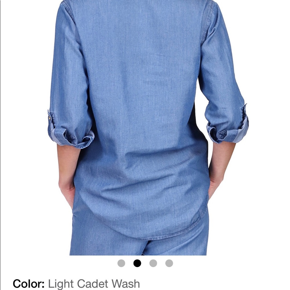 Michael Kors long sleeve/roll tab Oversized Shirt. - Picture 2 of 4